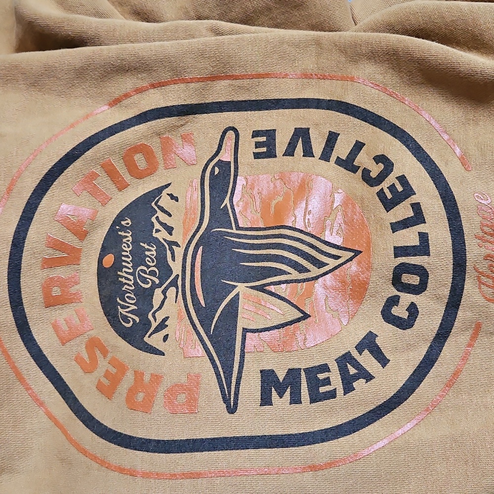 HOODIE GOLDEN BROWN  HERITAGE MEAT . SWEATSHIRT